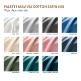 Vỏ Gối Cotton Satin Màu Trơn